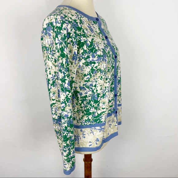 CHRISTOPHER & BANKS Floral Crewneck Cardigan - Picture 2 of 6
